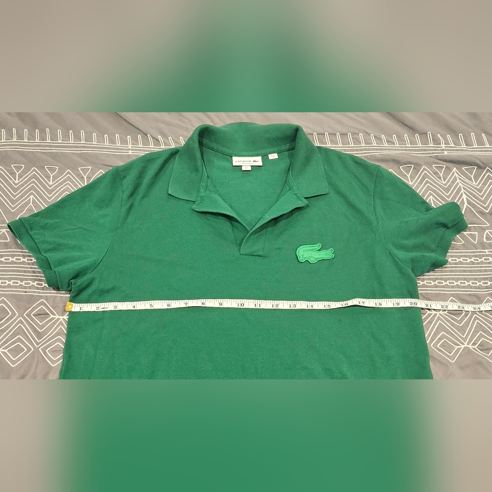 Lacoste Logo Green Polo Size Large - Picture 5 of 7